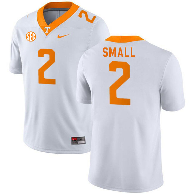 Men #2 Jabari Small Tennessee Volunteers College Football Jerseys Stitched Sale-White